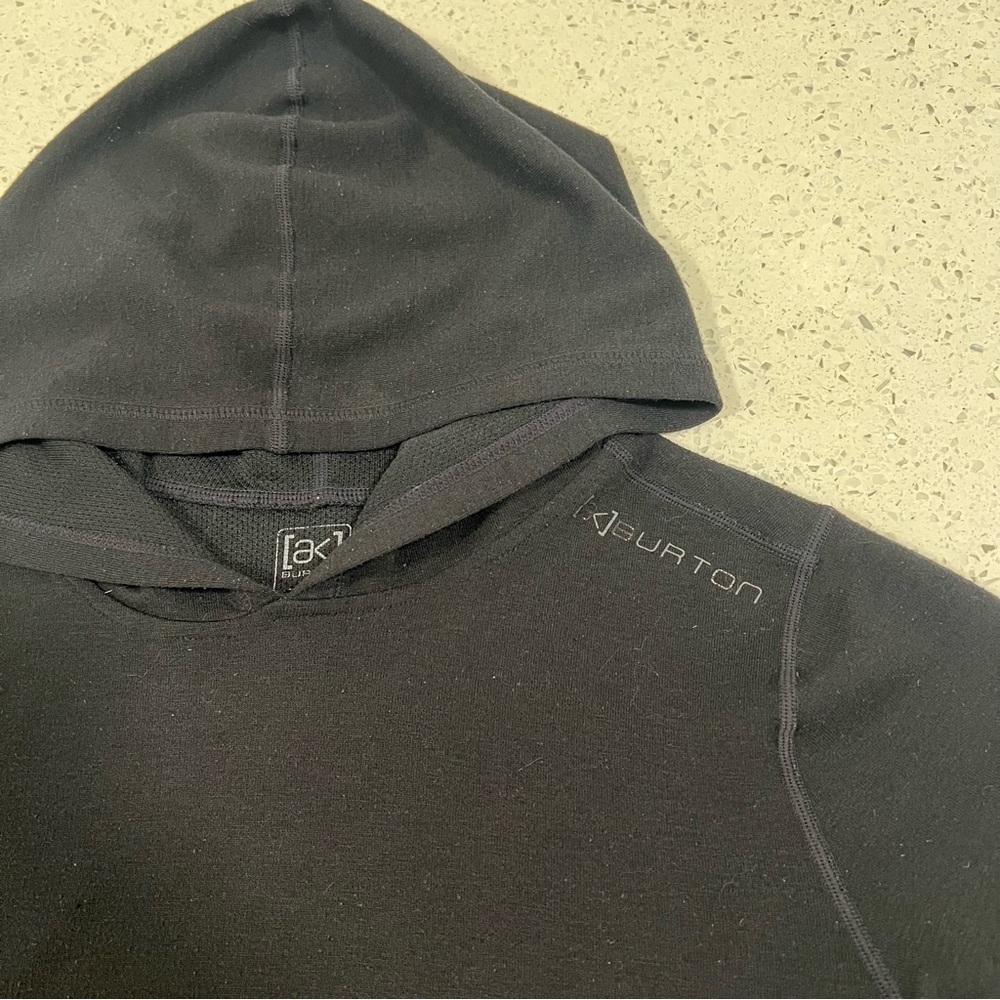 BURTON [ak] Black Hoodie Base Layer Snowboard Ski Polartec Gore-tex Size Large - Picture 11 of 16